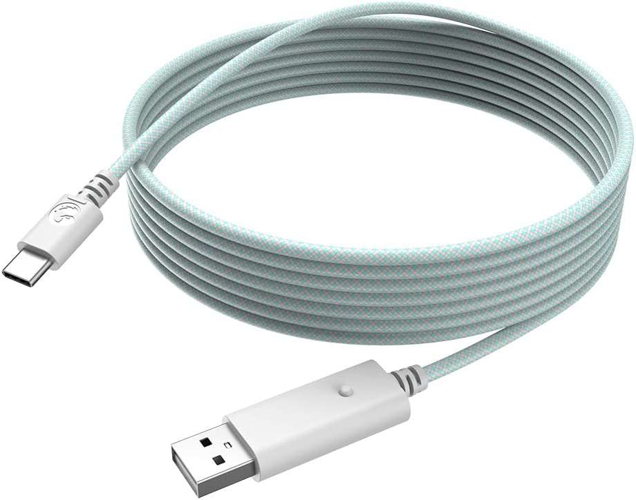 GameSir USB-C Cable for G7 SE, G7, T4 Kaleid (White & Cyan) - Image 1
