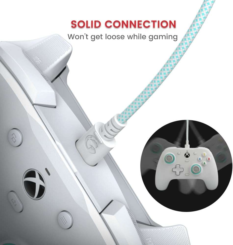 GameSir USB-C Cable for G7 SE, G7, T4 Kaleid (White & Cyan) - Image 5