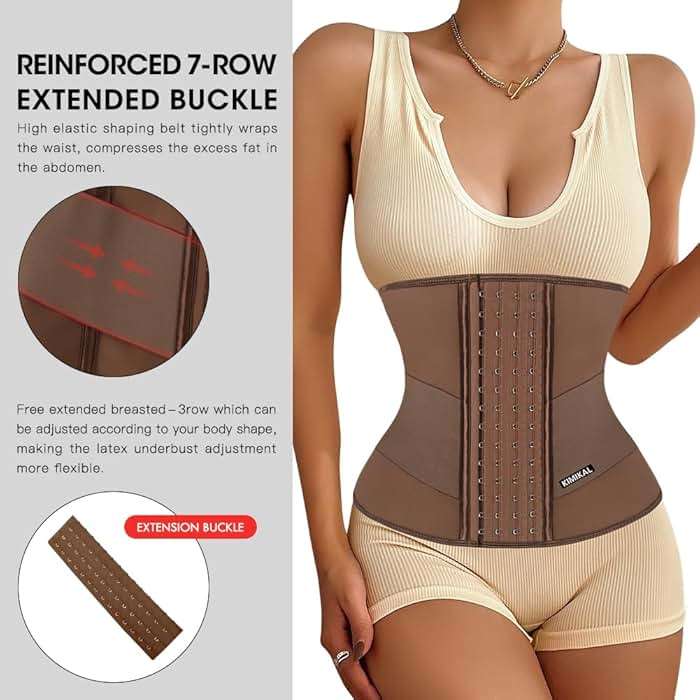 KIMIKAL Women Waist Trainer Corset Belt: Under Clothes Sport Tummy Control Long Torso Shapewear - Image 2