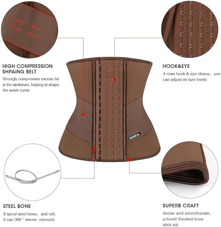 KIMIKAL Women Waist Trainer Corset Belt: Under Clothes Sport Tummy Control Long Torso Shapewear - Image 3