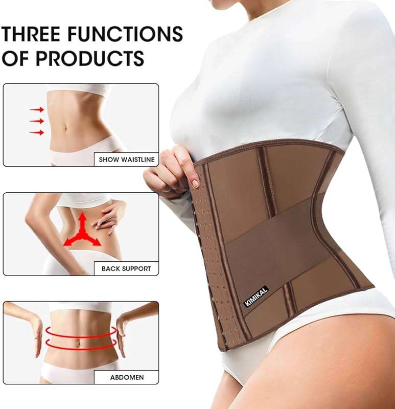 KIMIKAL Women Waist Trainer Corset Belt: Under Clothes Sport Tummy Control Long Torso Shapewear - Image 5