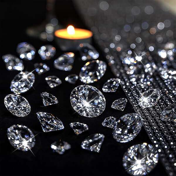 DomeStar 1,000PCS Diamond Decorations, Clear Fake Diamonds Vase Fillers Acrylic Crystal Gems for Wedding Table Scatters Party Decor(0.24-1.2inch) - Image 1