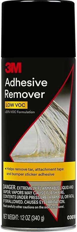 3M Adhesive Remover, 12 oz., Quickly Remove Adhesive, Attachment Tape, Tar, Wax & Adhesive Residue, Low VOC <20%, No Residue Left Behind, Easy-to-Use Formula, Also Works on Glass & Vinyl (03618VOC20) - Image 1