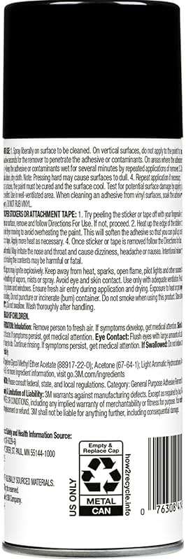 3M Adhesive Remover, 12 oz., Quickly Remove Adhesive, Attachment Tape, Tar, Wax & Adhesive Residue, Low VOC <20%, No Residue Left Behind, Easy-to-Use Formula, Also Works on Glass & Vinyl (03618VOC20) - Image 2
