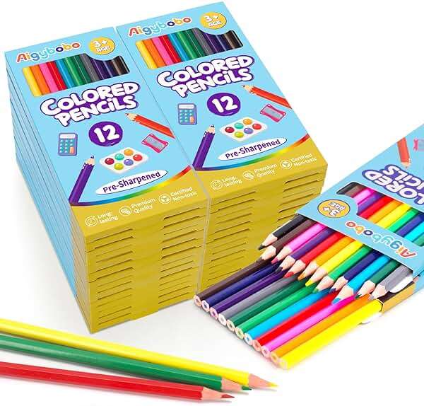 Aigybobo 360 Count Colored Pencils Bulk, 30 Pack Colored Pencils for Kids 12 Colors, Pre-sharpened Color Pencils, Bulk Coloring Pencils School Supplies for Teachers, Classroom Prizes, Art Supplies - Image 1
