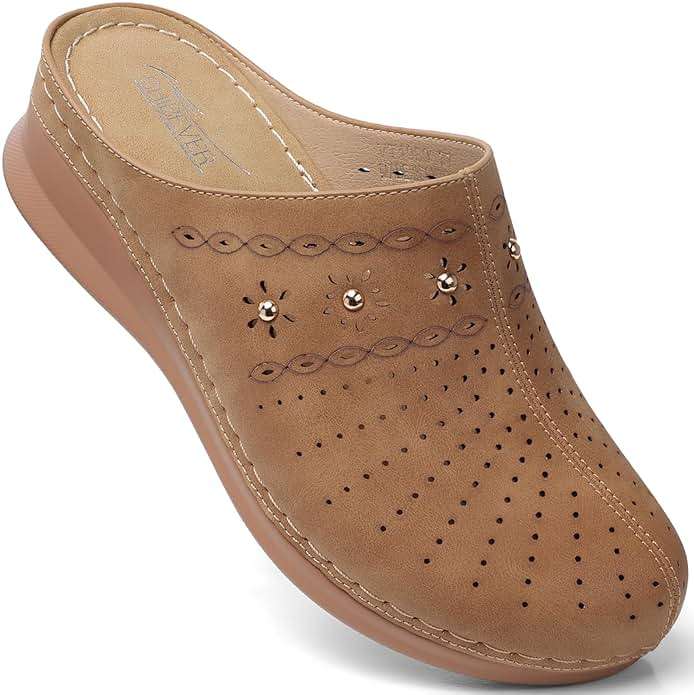 SHIBEVER Clogs for Women Mules Slip-On: Closed Toe Clog - Comfortable Womens Mule - Image 1