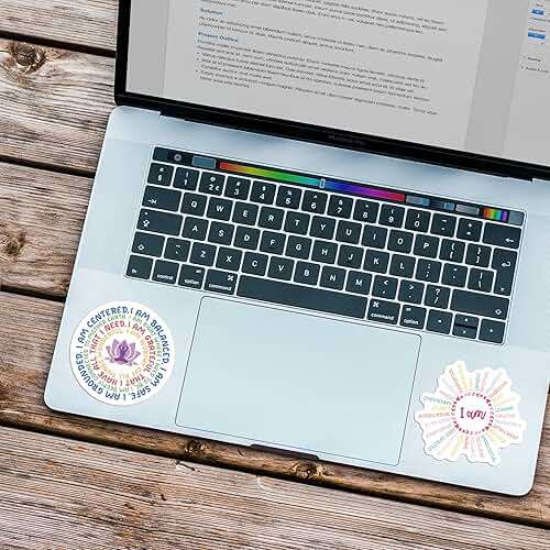 300PCS Motivational Stickers for Vision Board by Puraesla Water Bottles Laptops, Inspirational Quote Waterproof Vinyl for Journals Cups, Affirmation Boho Stickers for Women Holographic - Image 9