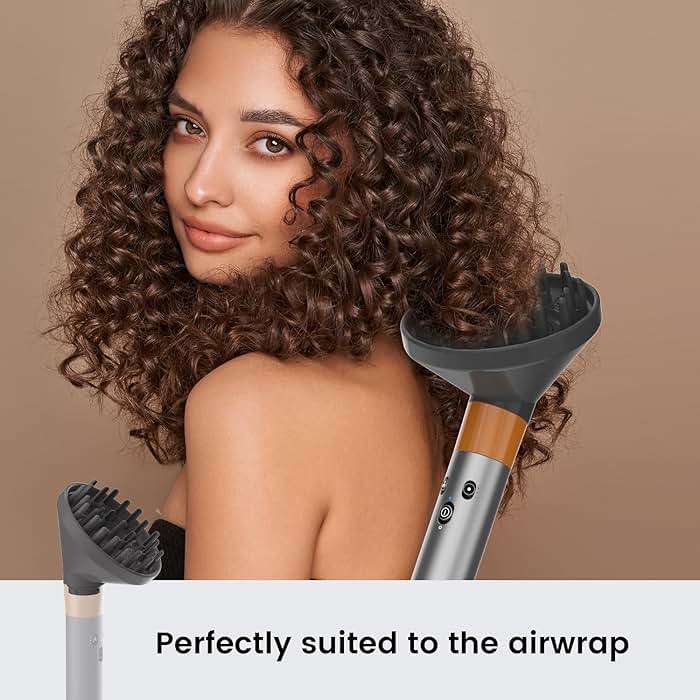 Upgraded Diffuser for Dyson Airwrap, Nozzle for All Models of Dyson Curling Iron, Diffuser Nozzle Attachment (Grey) - Image 3