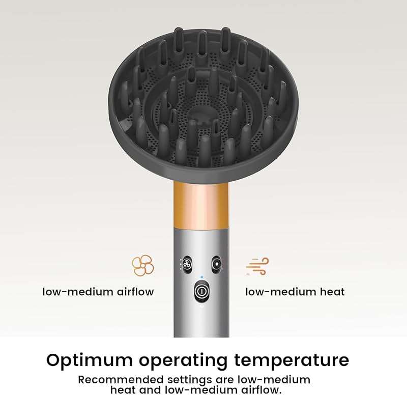 Upgraded Diffuser for Dyson Airwrap, Nozzle for All Models of Dyson Curling Iron, Diffuser Nozzle Attachment (Grey) - Image 7