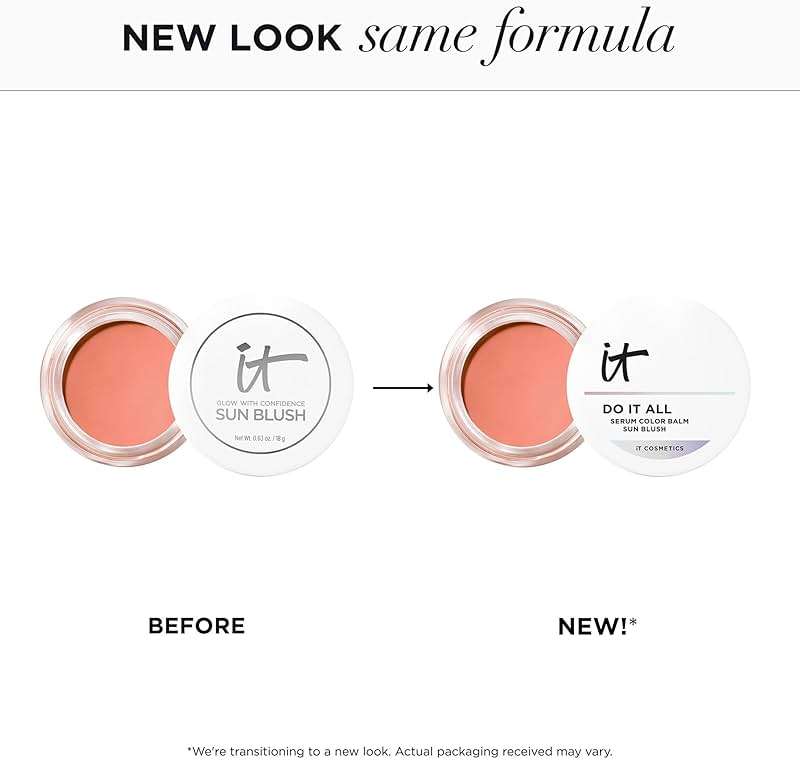 IT Cosmetics Do It All Serum Color Balm Sun Cream Blush & Bronzer, Blendable & Buildable, Lift, Reshape, All-Over Color, 24HR Hydration, Hyaluronic Acid, Peptides & Vitamin E - 0.63 oz - Image 8