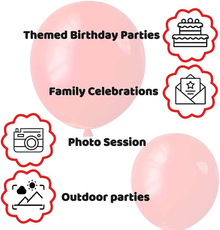 Red Balloon 110pcs, Red Latex Balloons12 inch for Birthday Valentine's Day Wedding(with 2 Ribbons). - Image 4