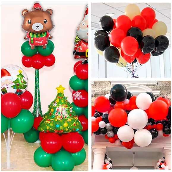 Red Balloon 110pcs, Red Latex Balloons12 inch for Birthday Valentine's Day Wedding(with 2 Ribbons). - Image 7