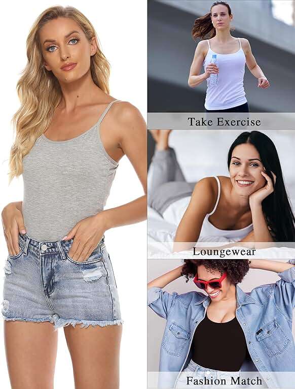 BQTQ 3 Pcs Womens Camisole Tank Top Spaghetti Strap Camisoles Ladies Undershirts - Image 6