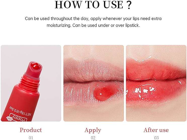 3 Color Glossy Lip Balm Butter Lip Gloss，Moisturizing Non Sticky High Shiny Finish Lip Glow Oil, Natural Plumping Lip Tint Lip Care & Repair Lip Mask for Soft & Smooth & Protect Dry Lip - Image 8