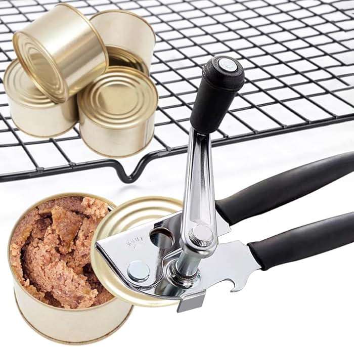 Heavy-Duty Commercial Manual Crank Can Openers,Rubber-Coated Long Handles | Easy to use, Ergonomic,Works Great on #10 Cans,for Restaurants,Home Kitchens,Seniors & Arthritis - Image 6