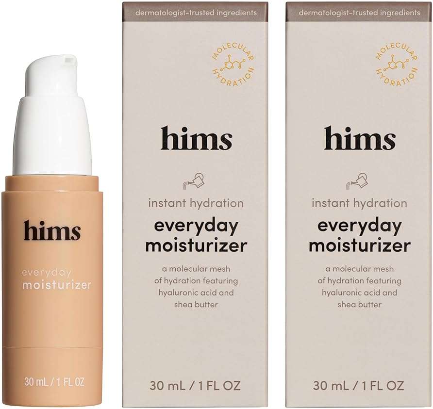 hims Everyday Moisturizer for Men, 2 Pack - Lightweight, Hydrating Men's Face Moisturizer with Hyaluronic Acid and Shea Butter - 2 x 1fl oz - Image 1