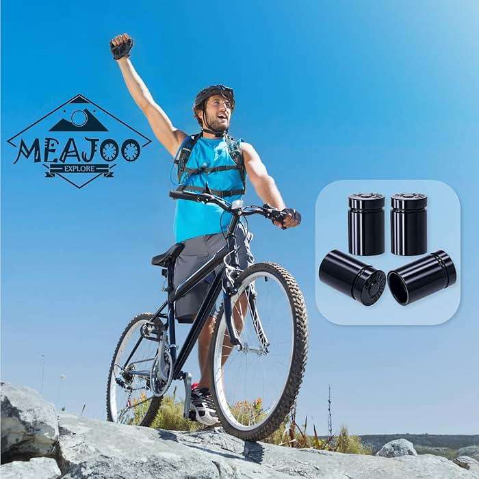 MEAJOO 4PCS Bullet Shell Tire Valve Stem Caps, Leak-Proof Air Caps Cover, Airtight Aluminum Alloy Dust-Proof Car Accessories, Universal for Cars, SUVs, Bikes, Trucks and Motorcycles (Black) - Image 5