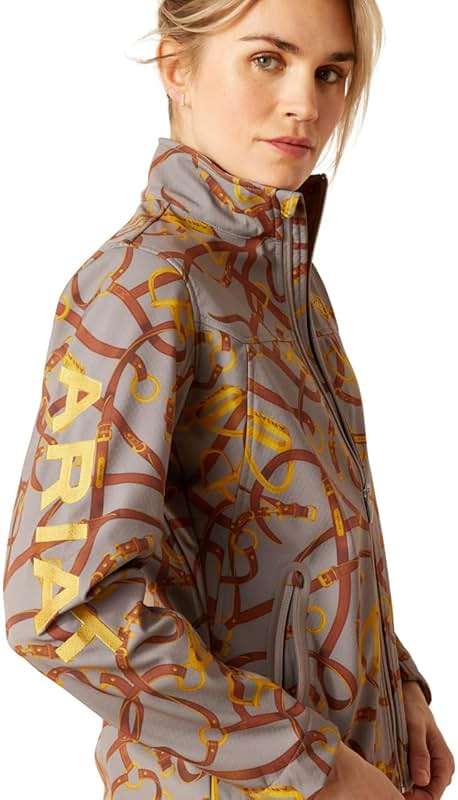 ARIAT Womens New Team Softshell Print Jacket - Image 4
