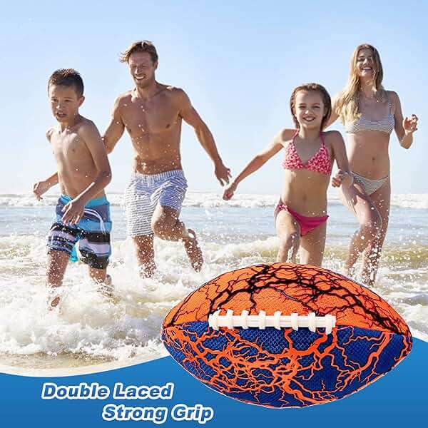 Jasonwell Pool Beach Water Football - 2Pack Strong Grip Waterproof Football for All-Weather Play Pool Toys Beach Games Outdoor Sports Toy Christmas Birthday Gifts for Kids Boys Teens Adults - Image 2
