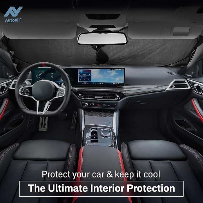 Foldable Car Windshield Sun Shade – 280T Thickened Reflective UV & Heat Shield with Storage Bag, Keeps Interior Cool, Universal Fit for Sedans, SUVs & Trucks – Medium (64" x 32") - Image 2