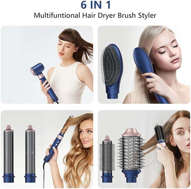 Hair Dryer Brush Professional Hair Multi-Stylers - MIRACOMB Ionic Hot Air Styling System with Auto Wrap Curlers, Brushless Motor, Intelligent Heat Control - Fast Drying - Versatile for All Hair Types - Image 2