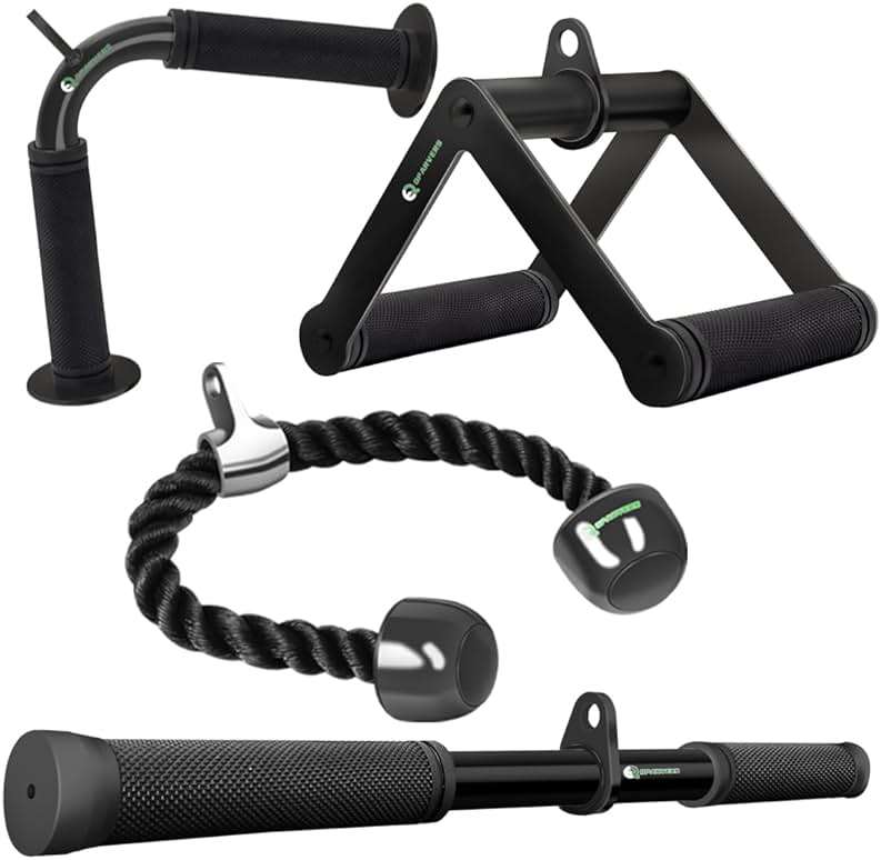 QPARVERS Cable Machine Attachment Set LAT Pulldown Attachments Weight Machine Accessories for Home Gym - Image 1