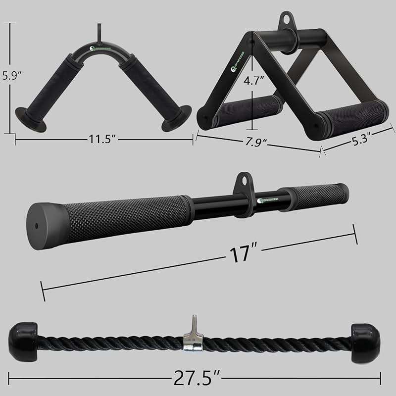 QPARVERS Cable Machine Attachment Set LAT Pulldown Attachments Weight Machine Accessories for Home Gym - Image 6