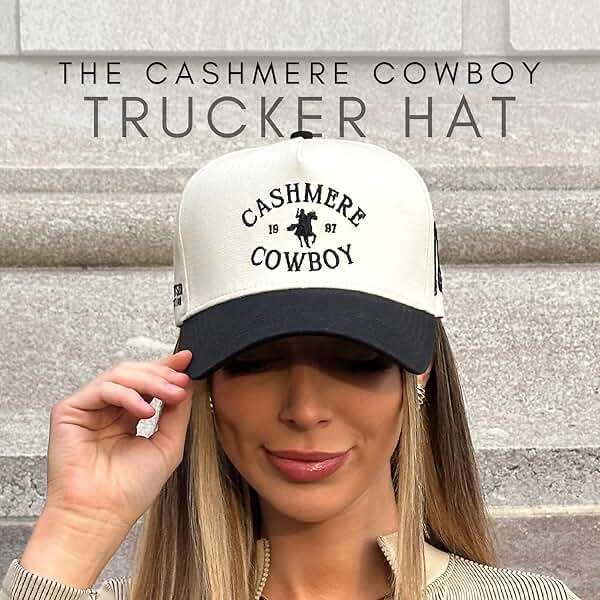 Vintage Western Trucker Hat | Men & Women | Country Cute Caps for Cowgirls Cowboys | Camo Denim Embroidered Cotton | Snapback - Image 4