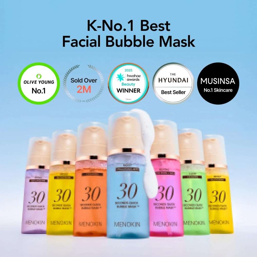 MENOKIN 30 Seconds Quick Bubble Mask [CLEAR] - [Cica] in Micro-bubbles For Soothing & Skin Strengthening, Hydration, Clearer Complexion, Korean Skin Care Essential, 70 Uses, 3.21 fl.oz - Image 7