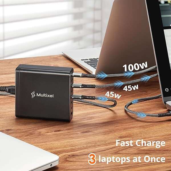 Upgraded 240W 8 Ports GaN Charger, USB Charging Hub, Multi USB C Charger Station, USB-C Charging Hub for MacBook Pro/Air/iPad Pro/iPhone/Samsung Galaxy Note - Image 4