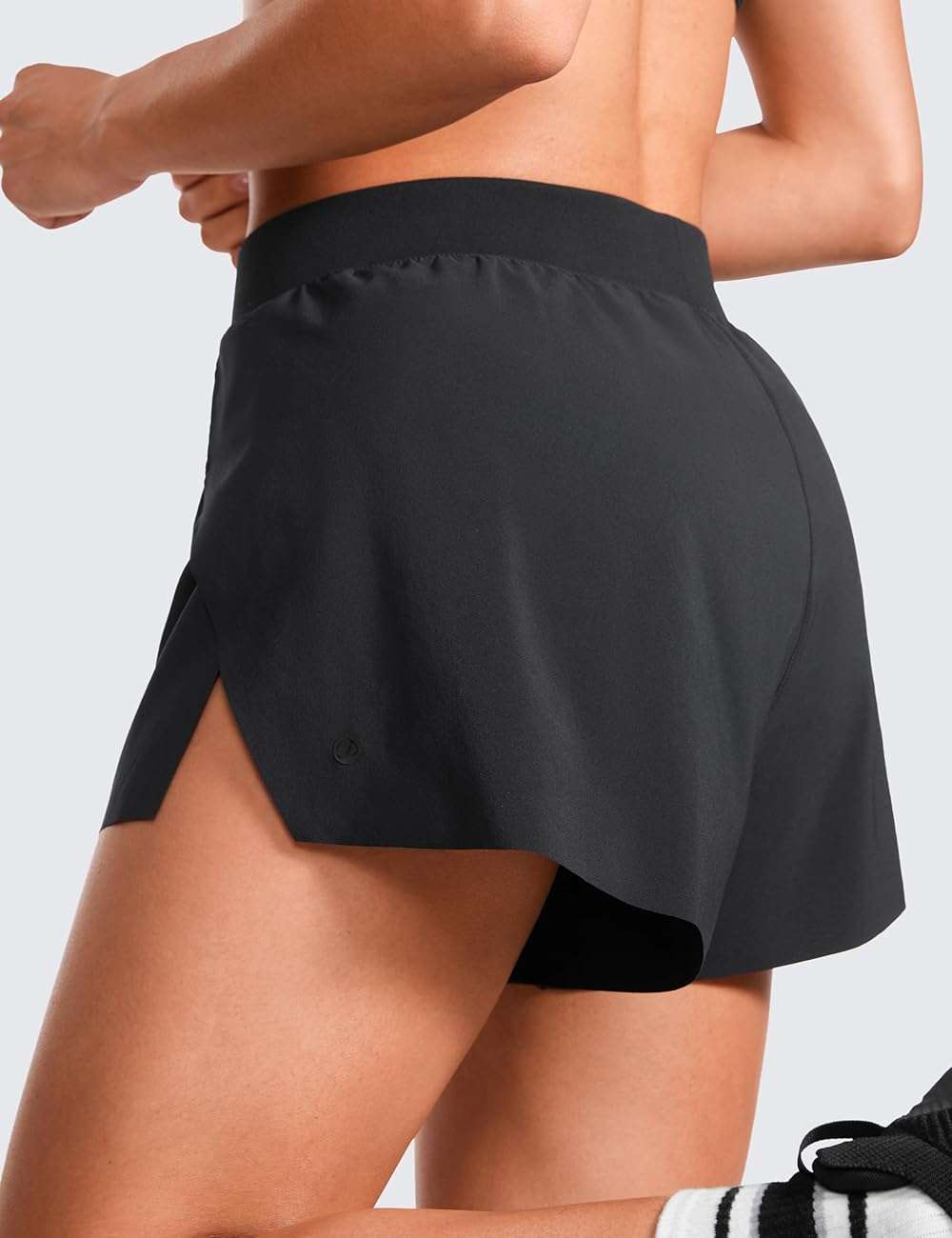 CRZ YOGA V Split Running Shorts for Women 2.5" - High Waisted Workout Athletic Gym Track with Liner Breathable Quick Dry - Image 4