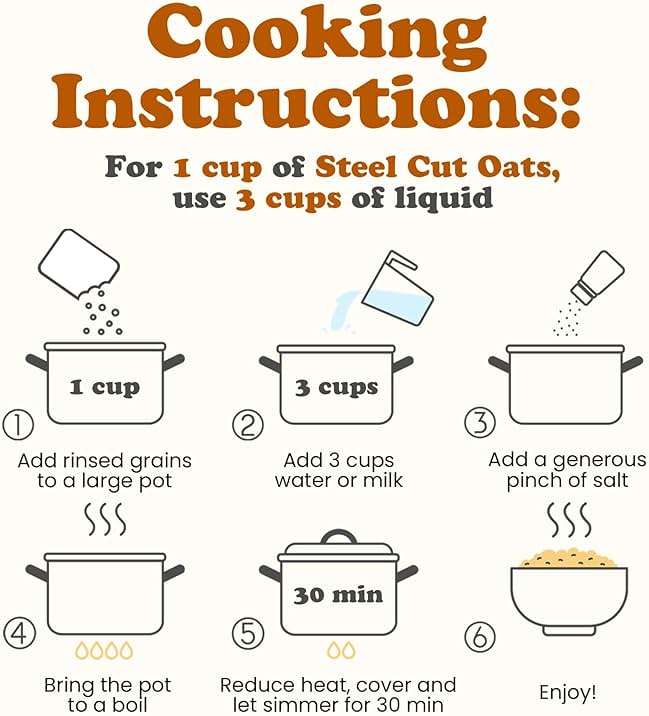 Food to Live Steel Cut Oats, 20 Pounds - 100% Whole Grain Irish Oats, Quick and Easy Cooking Oatmeal, Hearty and Nutritious Cereal, High in Fiber and Protein, Raw, Unprocessed, Vegan, Kosher, Bulk - Image 5