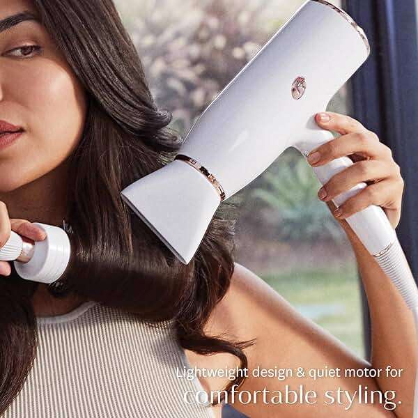 T3 AireLuxe Professional Ionic Hair Dryer and Brush Set, with 5 Heat and 3 Speed Settings, Ion Generator, Cool Shot, Includes Paddle Brush and 2.5" Round Brush - Image 9