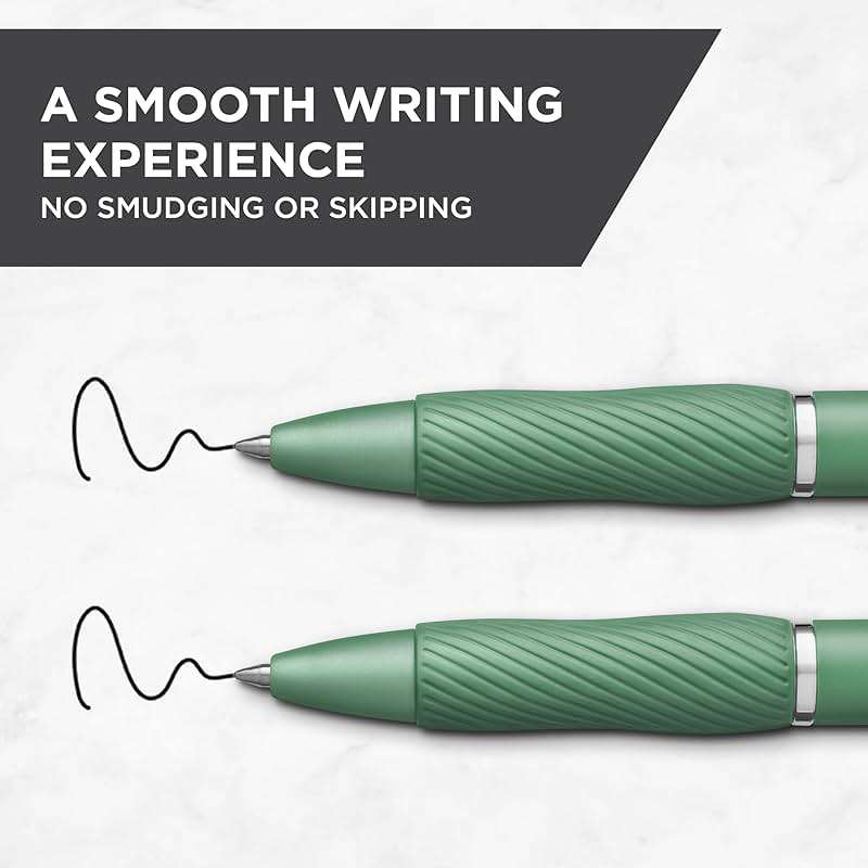 Sharpie S-Gel Gel Pens, Green Barrel, Black Ink, Medium Point (0.7mm), 4 Count - For Home, Office, College, Journaling, Drawing, Note-Taking, Writing - Image 4