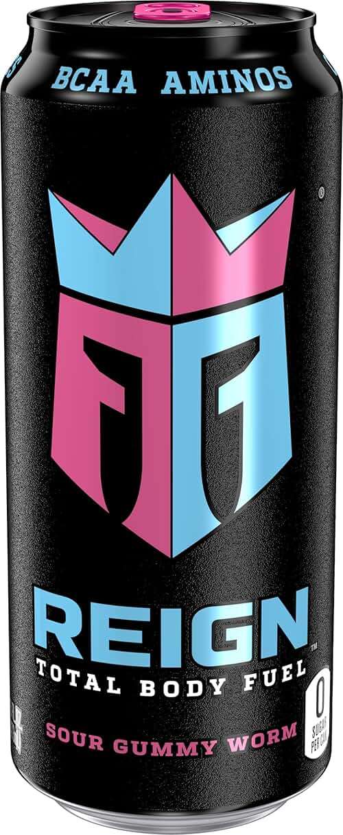 Reign Total Body Fuel, Sour Gummy Worm, Fitness & Performance Drink, 16 Fl Oz (Pack of 12) - Image 4
