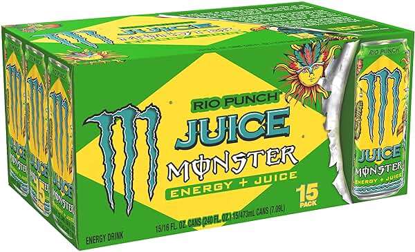 Monster Energy Juice Rio Punch, Energy Drink, 16 Ounce | Energy + Juice, Pack of 15 - Image 3