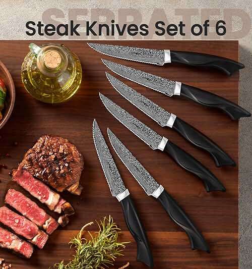 Knife Set, 15 Pieces Kitchen Knife Set with Built in Sharpener, High Carbon German Stainless Steel Knife Block Set, Dishwasher Safe, Fathers Day Gift for Men - Image 4