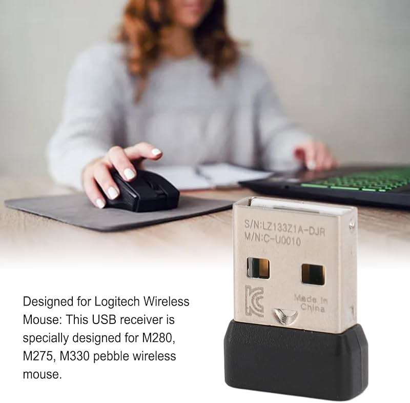 2.4GHz USB Mouse Receiver, Lightweight Portable Stable Wireless Dongle for M280 M275 M330 ABS Metal Plug Play - Image 3