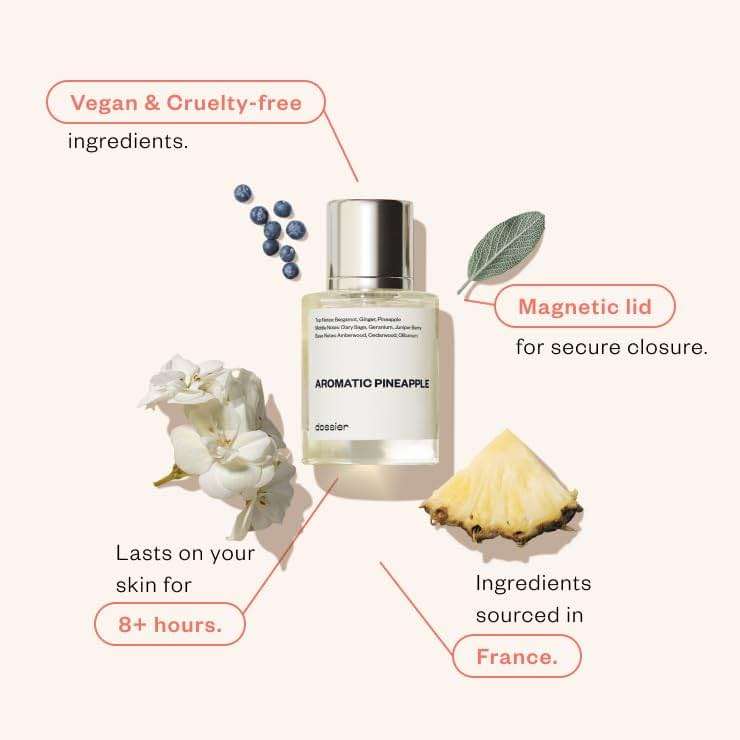 Dossier - Aromatic Pineapple - Eau de Parfum - Inspired by Y - Long-Lasting Fragrance - Masculine - 1.7 fl oz (50ml) - Image 2