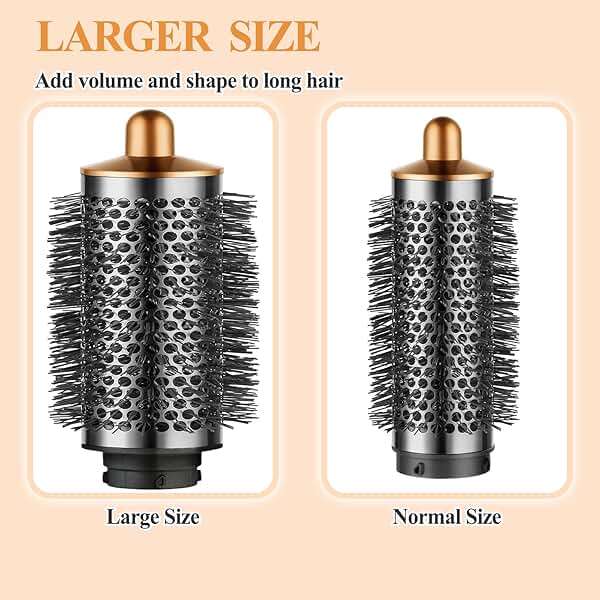 YTCHYYSK Large Round Volumizing Brush for Dyson Airwrap Attachments, Nickel/Copper, Bigger Oval Volumizer for Fluffy Styling - Image 3
