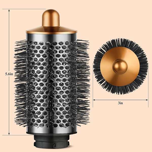 YTCHYYSK Large Round Volumizing Brush for Dyson Airwrap Attachments, Nickel/Copper, Bigger Oval Volumizer for Fluffy Styling - Image 8