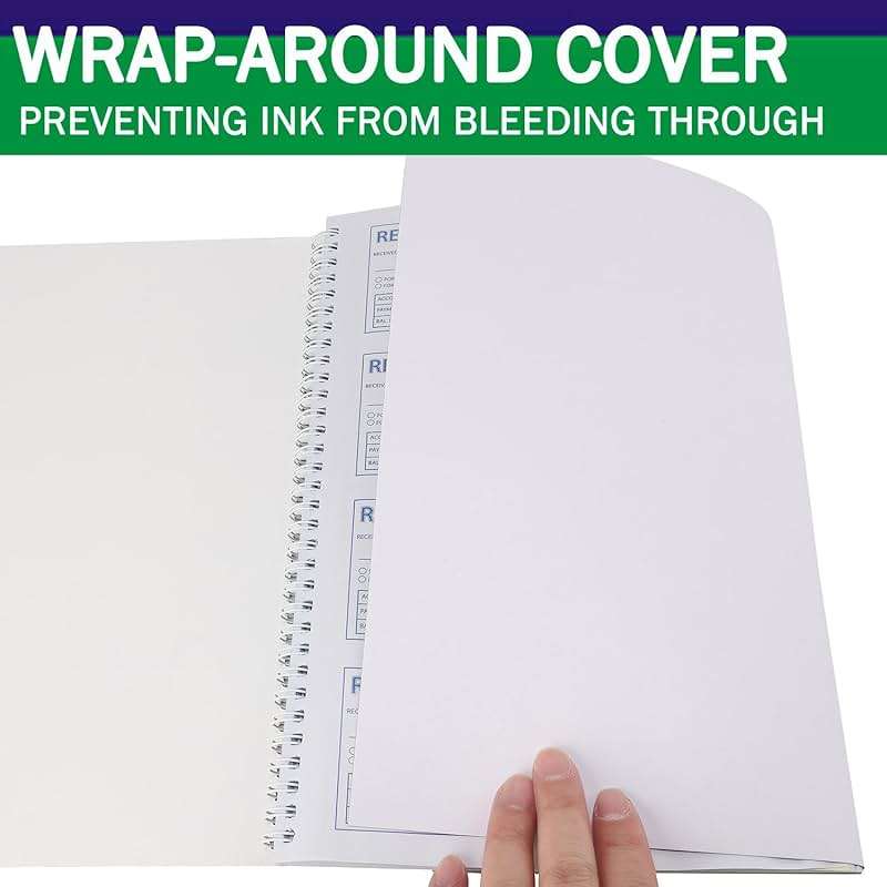 Money and Rent Receipt Book 2-Part Carbonless 7-5/8" x 11" Spiral Bound 200 Sets per Book 4 Receipts per Page(1pack) - Image 6
