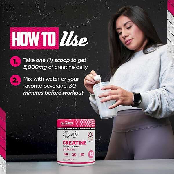 Old School Labs Creatine for Women – Post-Workout Supplement with 5000mg Creatine Monohydrate Powder, 2000mg Collagen & BCAA 2:1:1 for Strength Support & Recovery – Unflavored - 8.57 Ounce (Pack of 1) - Image 7