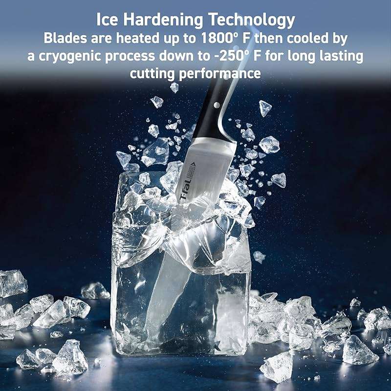 T-fal Ice Force German Stainless Steel Kitchen Scissors 6 Inch, Long Lasting Sharpness, High Cutting Precision, Superior Durability, Ultra Sharp, Cook Tool, Cookware Kitchen Gadget, Home, Black - Image 2