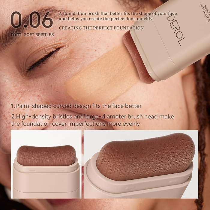 SWETIYOU Flawless Eraser Foundation Stick, Lightweight Buildable Medium-to-Full Coverage Dual Ended Makeup Stick, Multi-Use Face Makeup Bar with brush, Natural Finish - Image 4