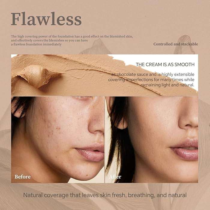SWETIYOU Flawless Eraser Foundation Stick, Lightweight Buildable Medium-to-Full Coverage Dual Ended Makeup Stick, Multi-Use Face Makeup Bar with brush, Natural Finish - Image 5