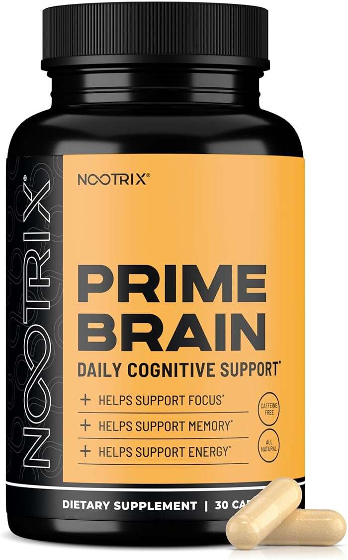 Nootrix Prime Brain Nootropic Supplement | 15 Day Supply | Supports Memory, Mental Focus, Cognitive Health & Energy | Promotes Healthy Mood & Brain Function | Ginkgo Biloba, Lion's Mane & L-Theanine - Image 1