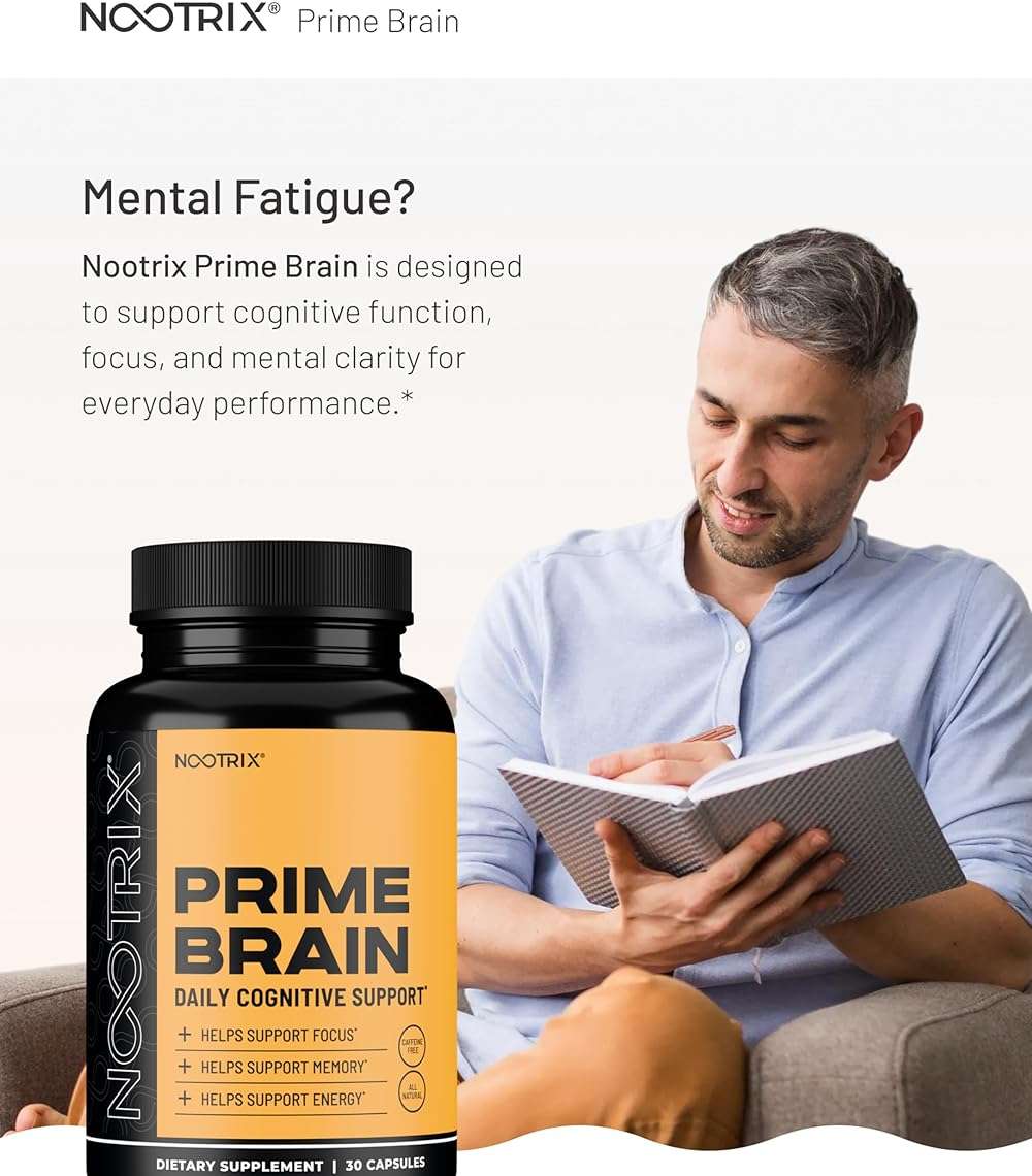 Nootrix Prime Brain Nootropic Supplement | 15 Day Supply | Supports Memory, Mental Focus, Cognitive Health & Energy | Promotes Healthy Mood & Brain Function | Ginkgo Biloba, Lion's Mane & L-Theanine - Image 2