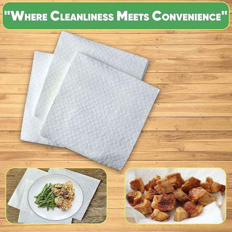 Pantryware Essentials Paper Lunch Napkins. 500 Count Lunch Napkins 1 Ply, White. 12 x 12 - Image 3