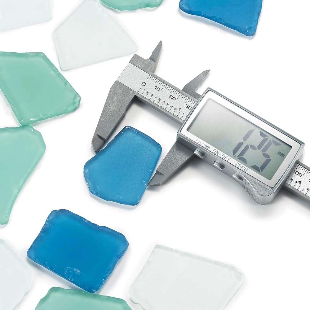 Armas Kodu Large Coastal Glass Mix Sea Glass Pieces for Crafts, 31 oz Non-Dyed Frosted Glass, 1.2–2 in Beach Glass Look for Christmas Tree DIY, Wreath Decor, Vase Filler, Centerpieces & Coastal Decor - Image 4